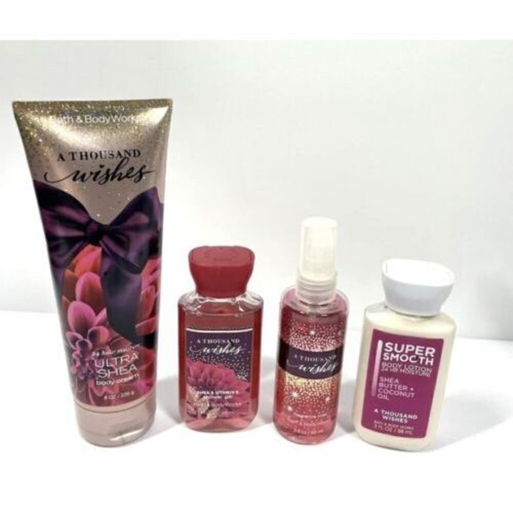 Bath & Body Works Lot A Thousand Wishes Shea Cream Lotion Shower Gel Fragrance
